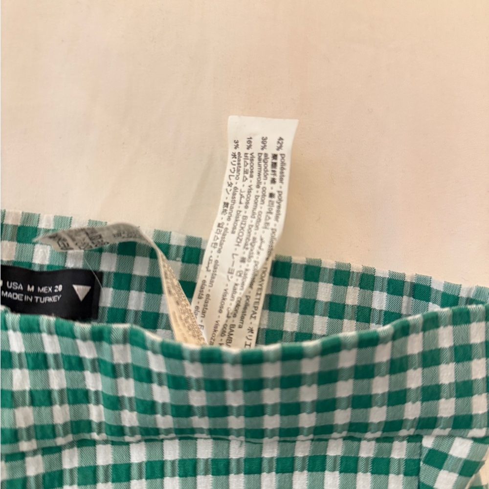 Zara Checkered Green Trousers - Picture 5 of 5
